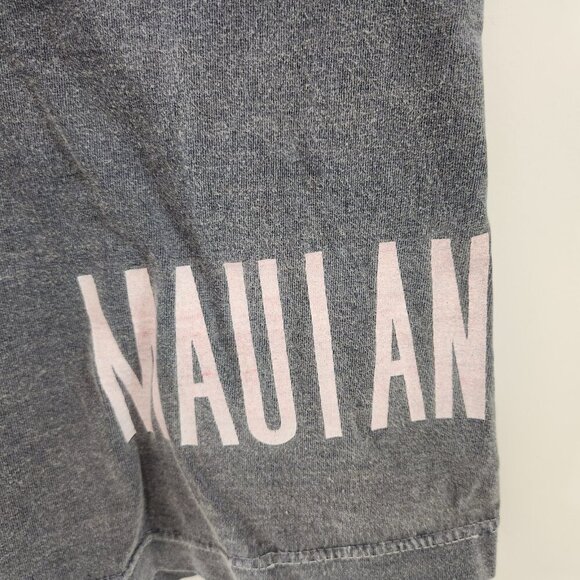 Maui & Sons Mens Tank Top Vintage 90s Faded Black Wraparound Logo - Picture 3 of 9